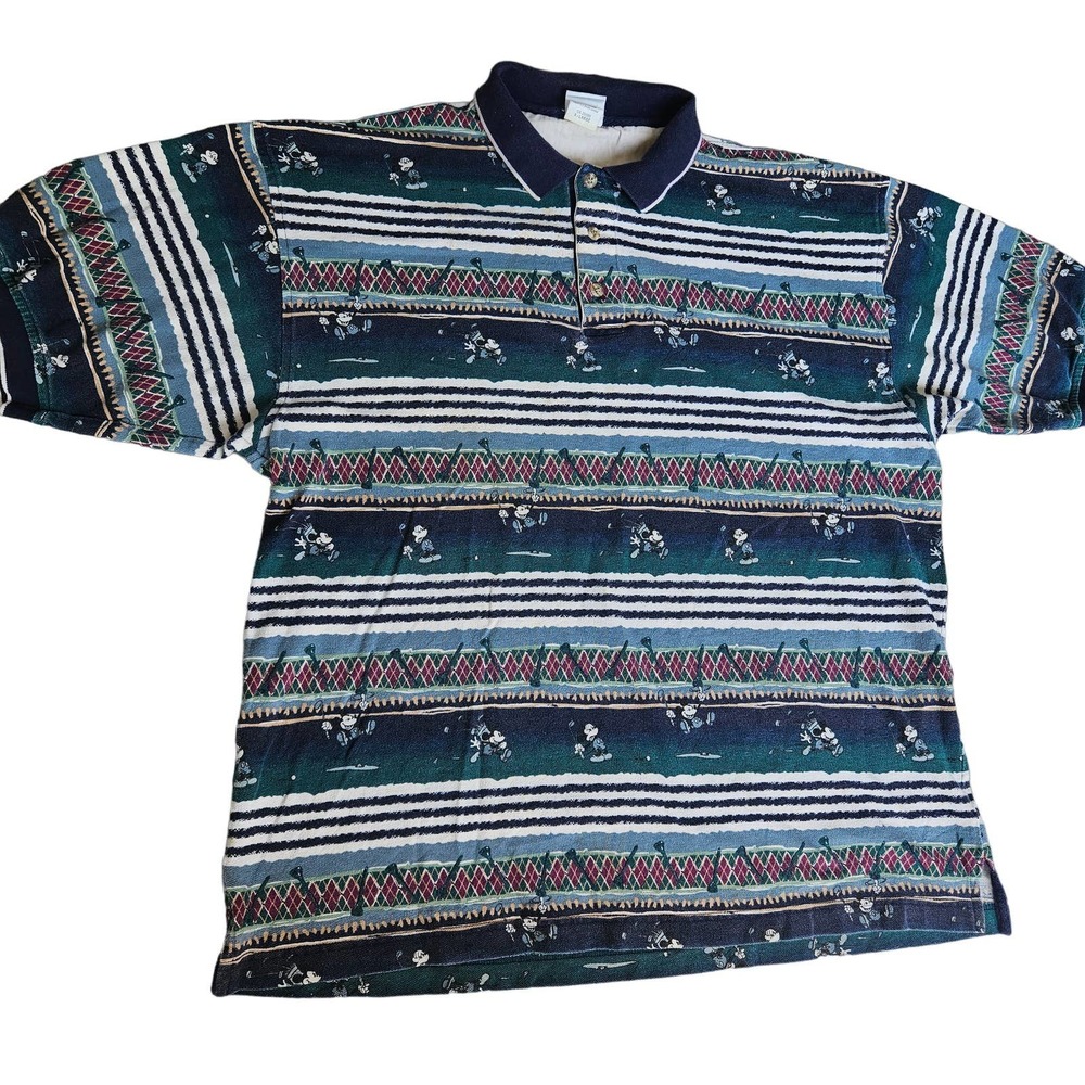 Vintage The Disney Catalog Mickey Mouse Golf Polo Tee Sz XL